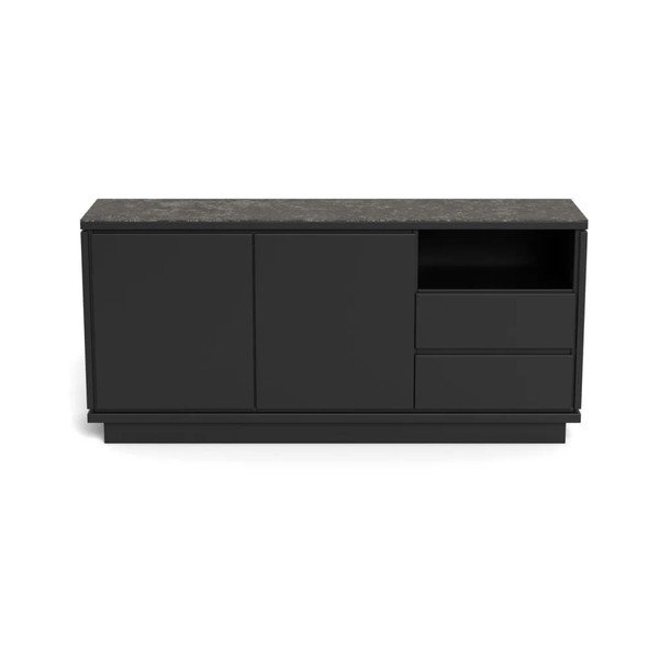 Črna komoda iz MDF plošč 160x75x40 cm Tribeca – Actona-image-3