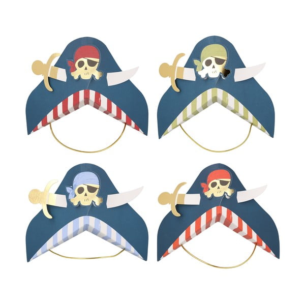 Papirnati klobučki v kompletu 8 ks Pirate – Meri Meri