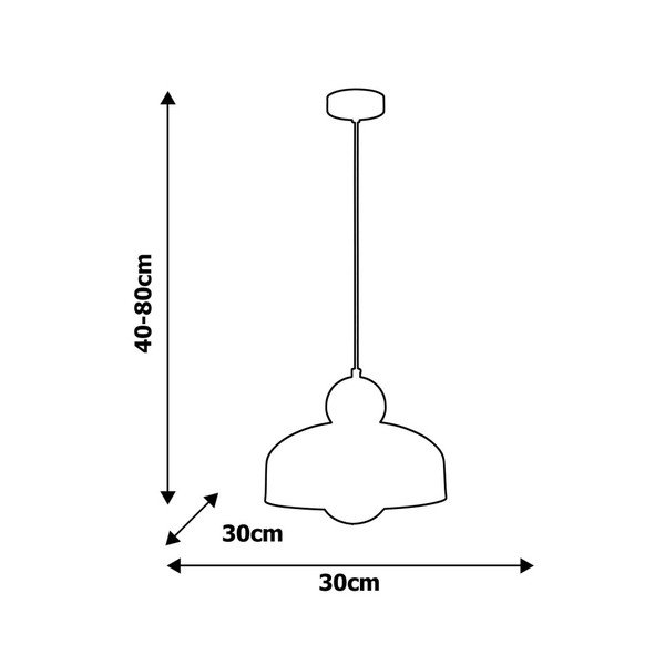 Bela viseča svetilka Homemania Harald Uno-image-1