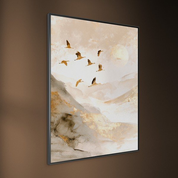 Tiskana slika z okvirjem 60x80 cm Golden Peaks II – Styler-image-3