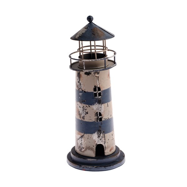 Modri svečnik Dakls Lighthouse, višina 23 cm