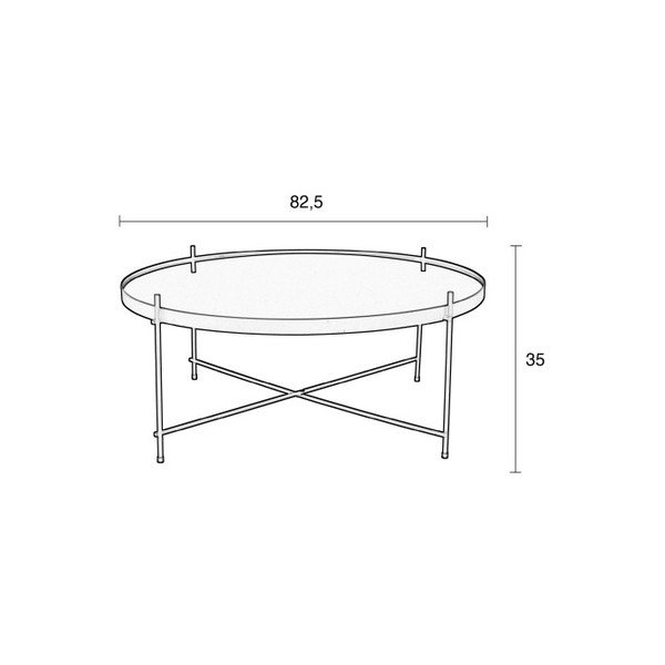 Kavna kavna mizica v bakreni barvi Zuiver Cupid XXL-image-4