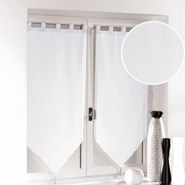 Bele prosojne zavese v kompletu 2 ks iz tančice 60x160 cm Voiline – douceur d'intérieur-image-2