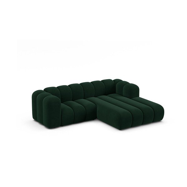 Temno zelena kotna sedežna garnitura (desni kot) Lupine – Micadoni Home-image-1