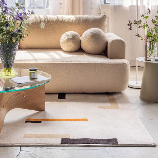 Oranžna-kremno bela preproga 160x230 cm Linea – Universal-image-1