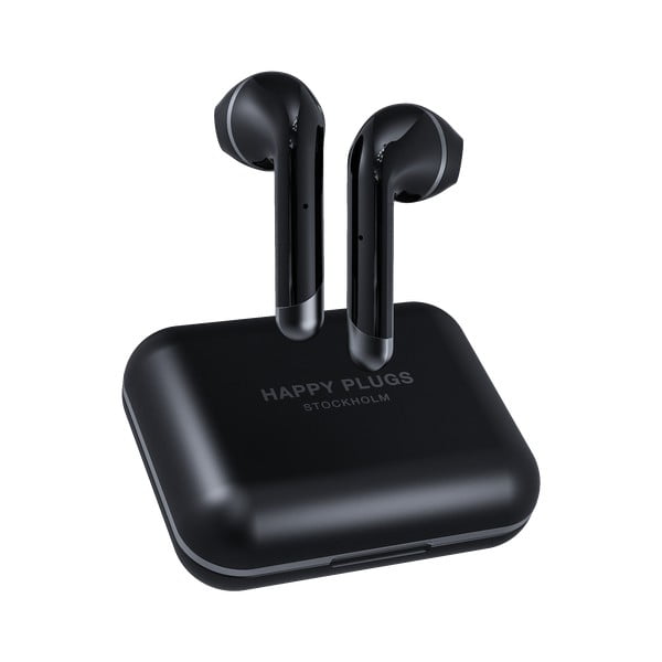 Črne brezžične slušalke Happy Plugs Air 1 Plus