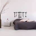 Bela nalepka Ambiance Love Headboard