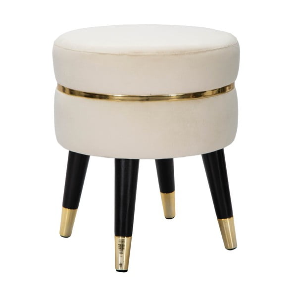 Kremno bel žameten tabure Paris – Mauro Ferretti-image-2