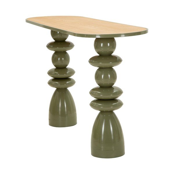 Zelena kovinska stranska mizica 45x150 cm Metal Console – Mauro Ferretti-image-4