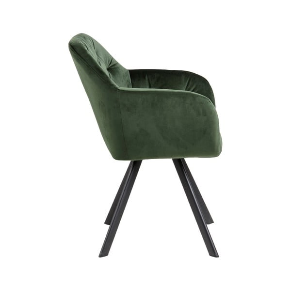 Zelen oblazinjen jedilni stol z nasloni za roke Lola – Actona-image-2