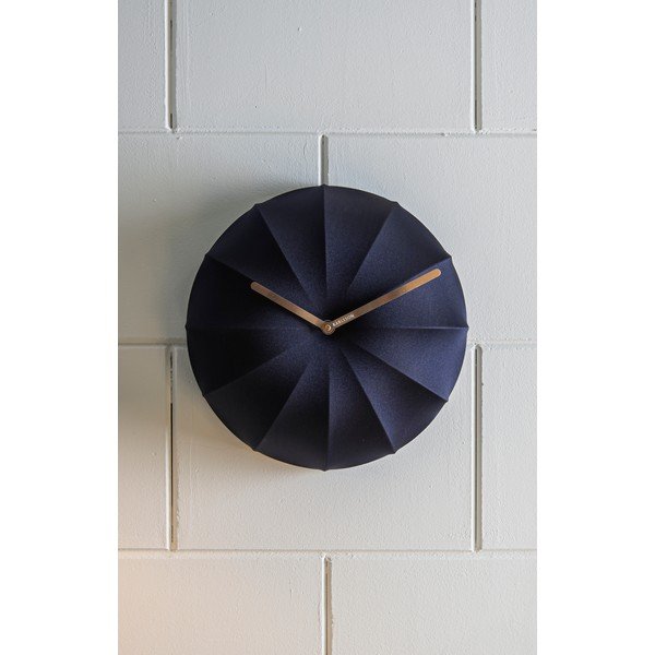 Temno modra stenska ura Karlsson Stretch, ø 40 cm-image-1