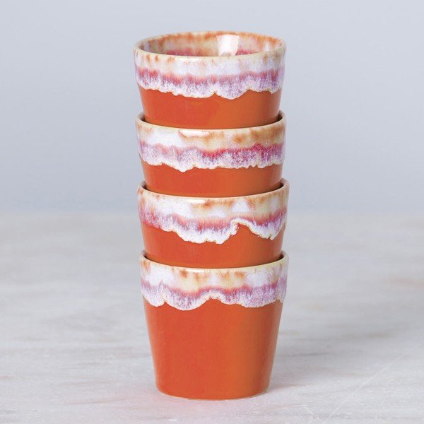 Belo-oranžna keramična skodelica za espresso Costa Nova, 200 ml-image-2