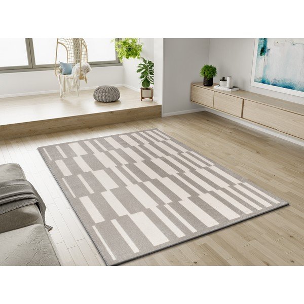 Kremno belo sivorjava preproga 133x190 cm Baresa – Universal-image-1