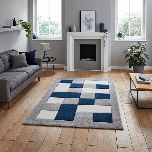 Modro-siva preproga Think Rugs Brooklyn, 160 x 220 cm-image-1
