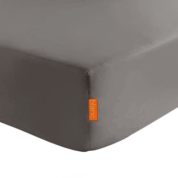 Temno siva elastična rjuha HF Living Basic, 180 x 200 cm