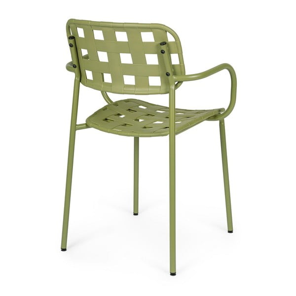 Zeleni kovinski vrtni stoli v kompletu 4 ks Clover   – Bizzotto-image-4