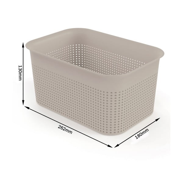 Bež košara za shranjevanje iz reciklirane plastike Brisen - Rotho-image-4