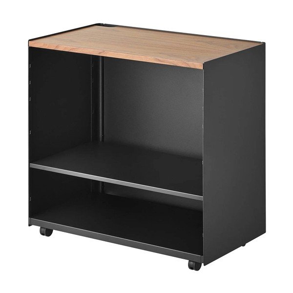 Črn kovinski regal na koleščkih 60x59x35 cm Tower – YAMAZAKI