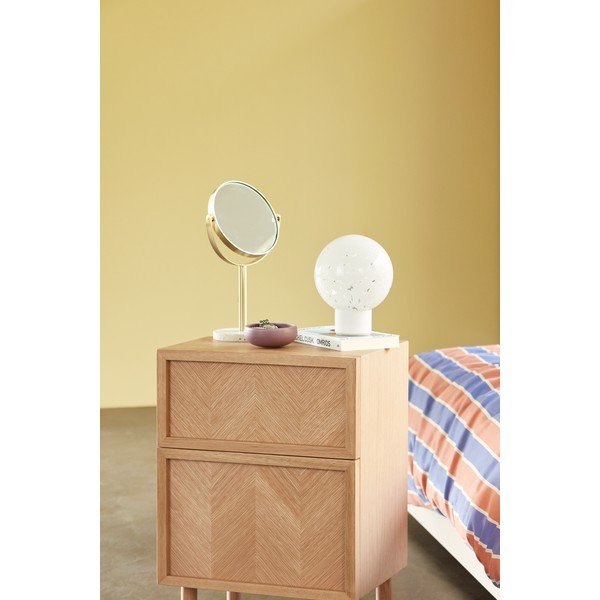 Nočna omarica iz masivnega hrasta Herringbone – Hübsch-image-1