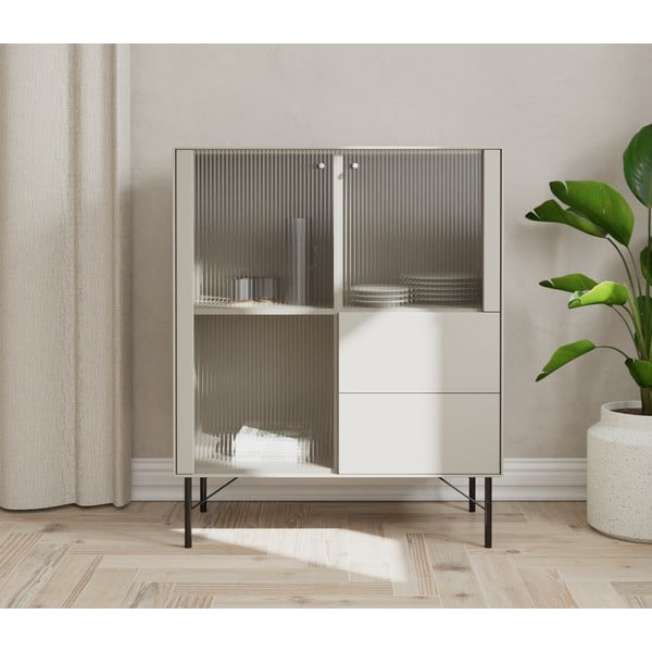 Svetlo siva vitrina 91x111 cm Edge by Hammel – Hammel Furniture-image-1