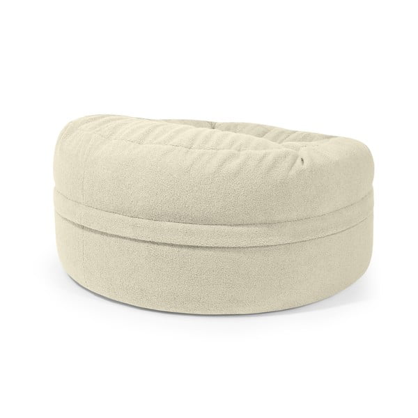 Kremno bela vreča za sedenje iz tkanine bouclé Roll 105 – SLOWDOWN-image-3