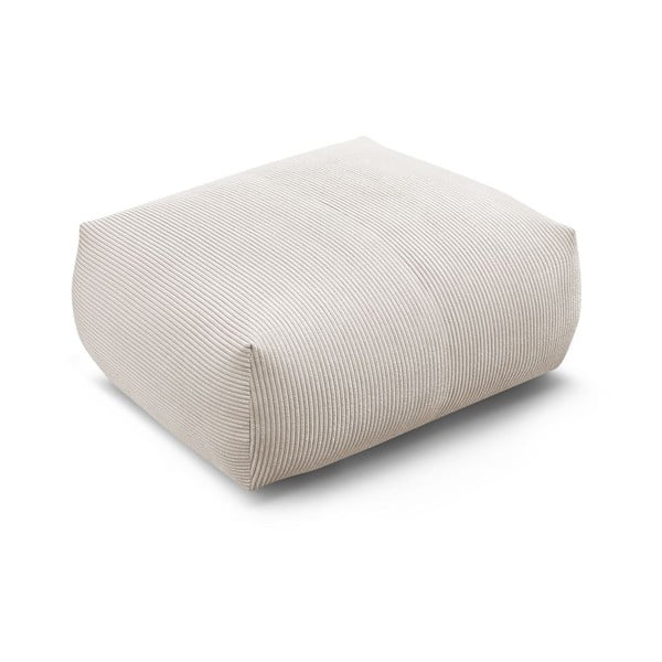 Kremno bel tabure iz rebrastega žameta Voltaire – Bobochic Paris-image-4