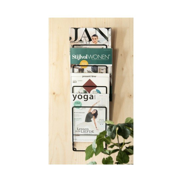 Črno stojalo za revije PT LIVING-image-1