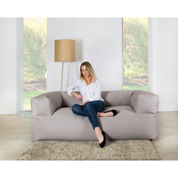 Rjava vreča za sedenje iz tkanine bouclé Sofa MooG – SLOWDOWN-image-1