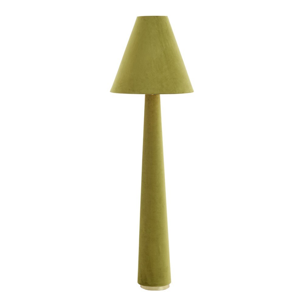 Zelena stoječa svetilka s tekstilnim senčilom (višina 168 cm) Devia