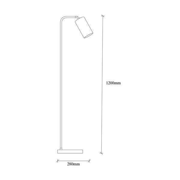 Črna/zlata stoječa svetilka s kovinskim senčilom (višina 120 cm) Emek – Opviq lights-image-3
