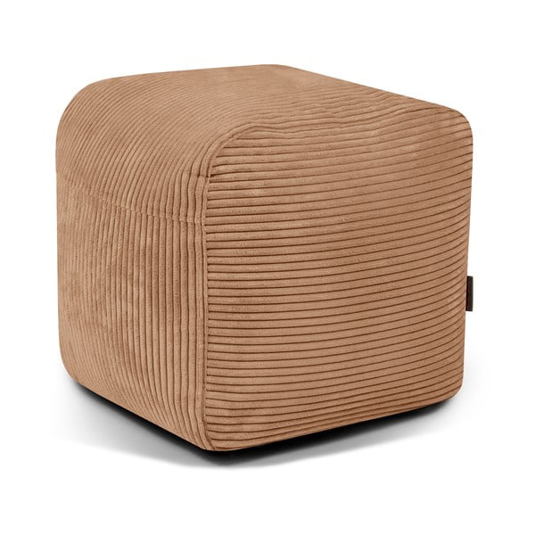 Rjava vreča za sedenje iz rebrastega žameta Plus 50 Lounge – SLOWDOWN