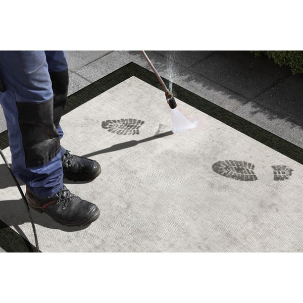 Črno-krem zunanja preproga NORTHRUGS Panama, 80 x 350 cm-image-1