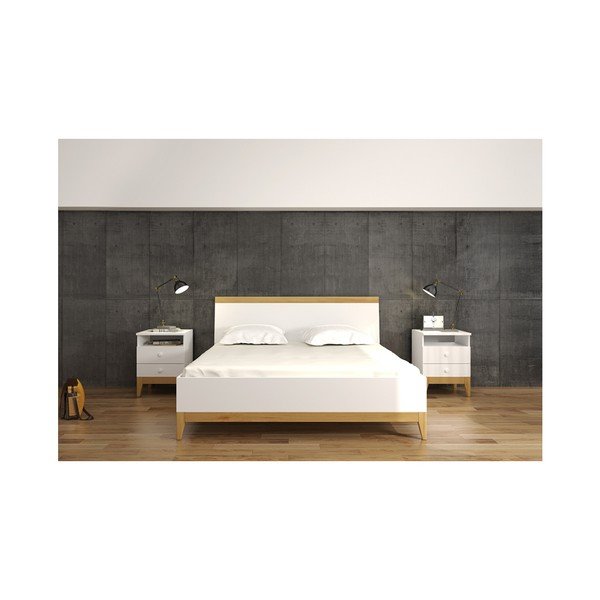 Dvoposteljna postelja iz masivnega borovega lesa SKANDICA Livia BC, 140 x 200 cm-image-1