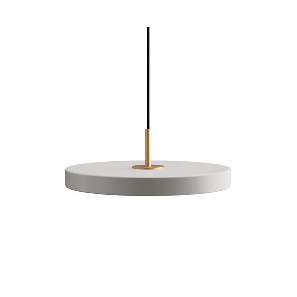 Svetlo siva LED viseča svetilka s kovinskim senčnikom ø 31 cm Asteria Mini – UMAGE