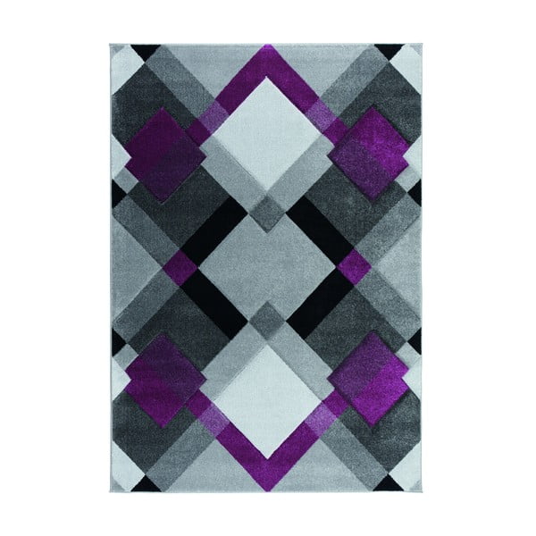 Siva in vijolična preproga Flair Rugs Nimbus Purple, 80 x 150 cm
