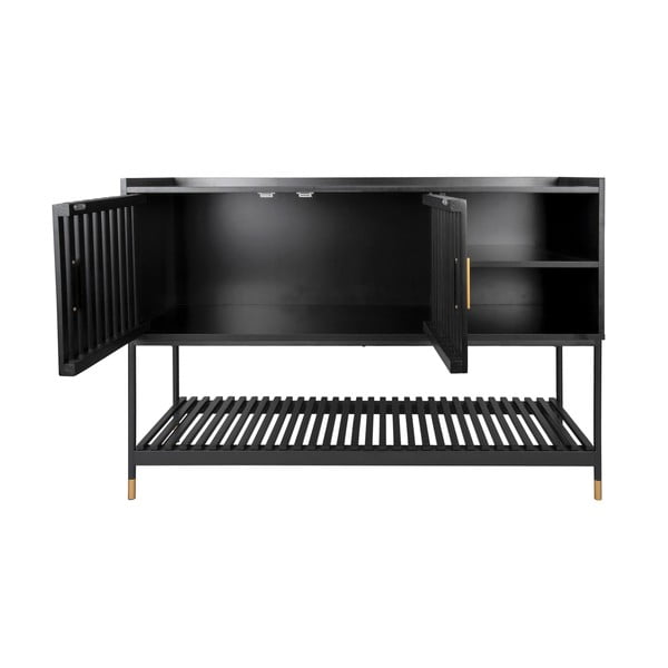 Komoda iz črnega borovega lesa Leitmotiv Marve, 120 x 80 cm-image-3