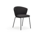 Črni oblazinjeni jedilni stoli v kompletu 2 ks Add – Teulat