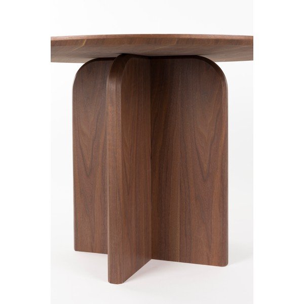 Okrogla jedilna miza v orehovem dekorju ø 120 cm Laurent – White Label-image-4