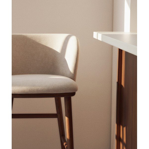Bež oblazinjen barski stol (višina sedeža 75 cm) Ciselia – Kave Home-image-2