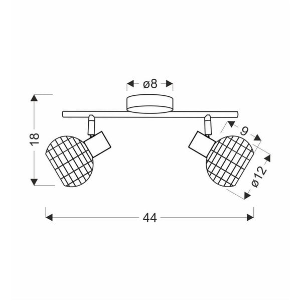 Črna/kremno bela stropna svetilka s senčnikom iz kovine in ratana ø 12 cm Tajga – Candellux Lighting-image-3