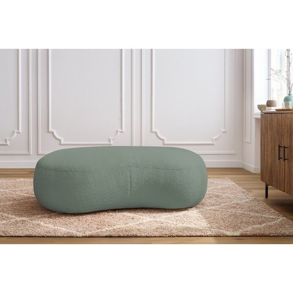 Svetlo zeleni podstavek za noge iz tkanine bouclé Saint-Germain - Bobochic Paris-image-1