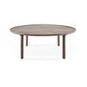 Rjava okrogla mizica iz masivnega hrasta ø 100 cm Mu – Gazzda