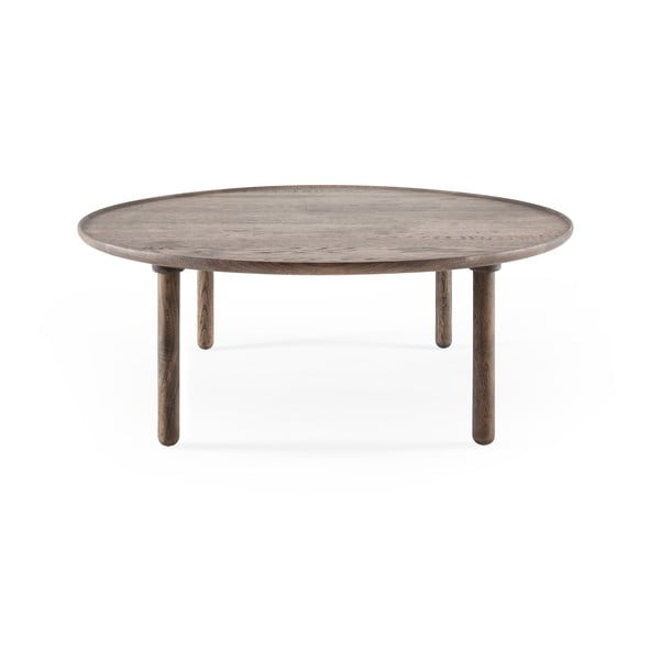 Rjava okrogla mizica iz masivnega hrasta ø 100 cm Mu – Gazzda