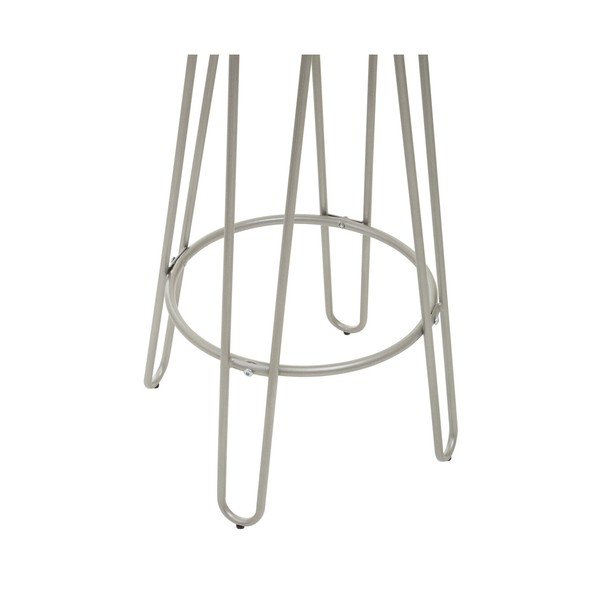 Barsko stol iz masivnega bresta v srebrni barvi/v naravni barvi (višina sedeža 75 cm) District – Premier Housewares-image-4