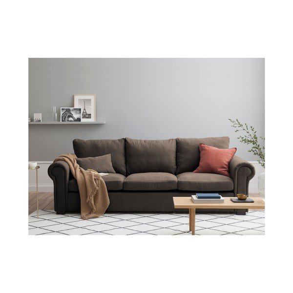 Rjava zofa Windsor & Co Sofas Hermes, 245 cm-image-2