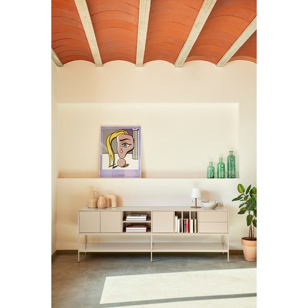 Kremno bela TV omarica 220x74x45 cm Platt – Teulat-image-1