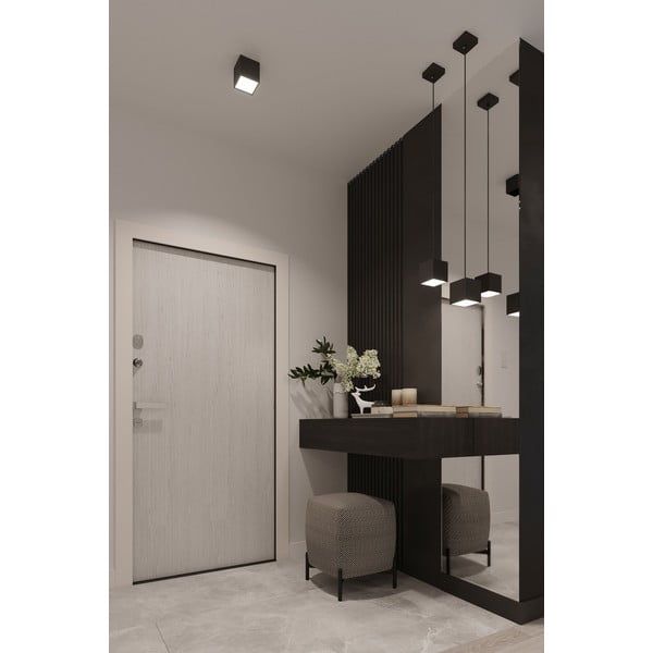 Črna stropna svetilka Sollux Geo-image-1