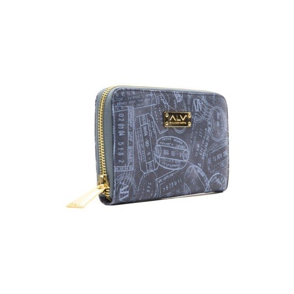 Modra usnjena ženska denarnica Alviero Martini Denim-image-3