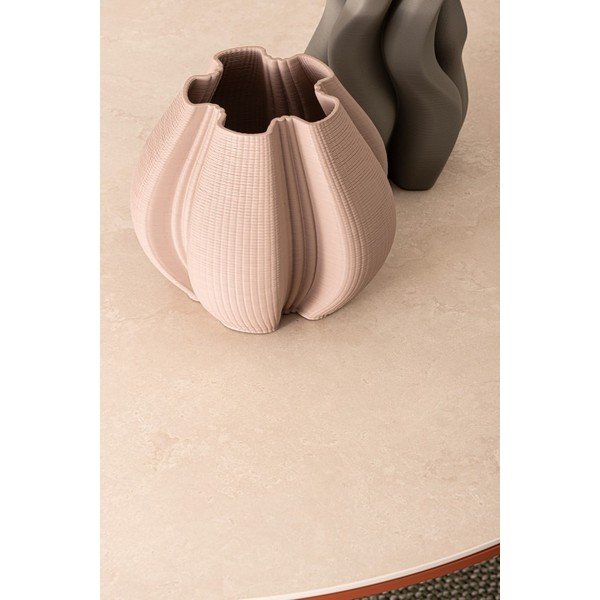 Okrogla vrtna miza s kamnito mizno ploščo ø 120 cm Cabas – Bizzotto-image-2