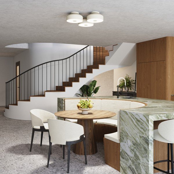 Kremno bela stropna svetilka ø 30 cm Blacko – Sollux-image-3